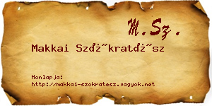 Makkai Szókratész névjegykártya